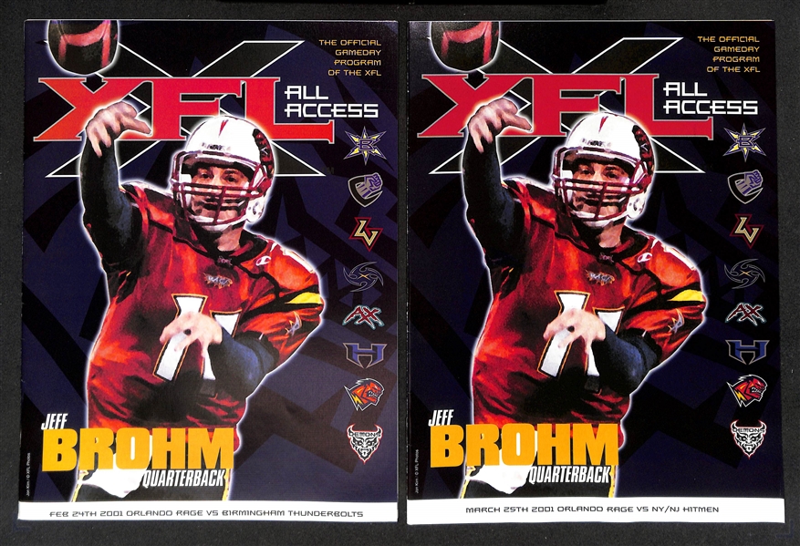 Lot of (6) USFL Kickoff Magazines USFL Championship Games (1983-1985) & (9) XFL All Access Magazines 